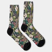 Farbenfrohe tropische Blume Socken (Rechts)