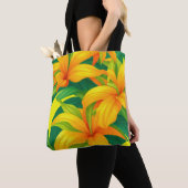 Farbenfrohe tropische Blume Tasche (Von Nahem)
