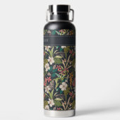 Farbenfrohe tropische Blume Trinkflasche (Rückseite)