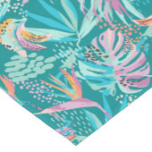 Farbenfrohe tropische Blume und Blätter Kurzer Tischläufer (Ecke)