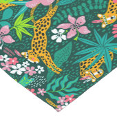 Farbenfrohe tropische Blume und Tiermuster Kurzer Tischläufer (Ecke)