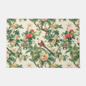 Farbenfrohe tropische Blume Vögel Fußmatte (Vorderseite)