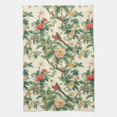 Farbenfrohe tropische Blume Vögel Geschirrtuch (Vertikal)
