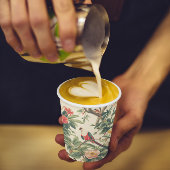 Farbenfrohe tropische Blume Vögel Pappbecher