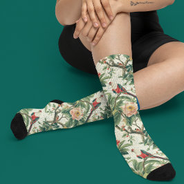 Farbenfrohe tropische Blume Vögel Socken