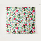 Farbenfrohe tropische Blume Wandteppich (Vorderseite (Horizontal))