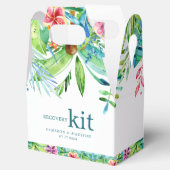 Farbenfrohe tropische Blume Wasserfarben Geschenkschachtel (Geöffnet)