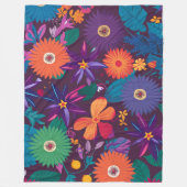 Farbenfrohe tropische Blumenmuster mit fetten Blum Fleecedecke (Vorderseite)