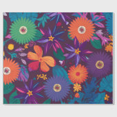 Farbenfrohe tropische Blumenmuster mit fetten Blum Geschenkpapier (Flach)