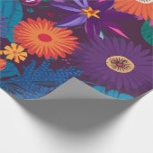 Farbenfrohe tropische Blumenmuster mit fetten Blum Geschenkpapier (Ecke)