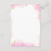 Farbenfrohe tropische Blumenrosa Hochzeitsdetails Begleitkarte (Rückseite)