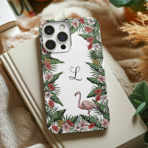 Farbenfrohe tropische Blütenpracht, rosa Flamingo  iPhone 16 Pro Hülle