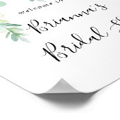 Farbenfrohe tropische Brautpartys Willkommen Poster (Ecke)