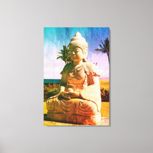 Farbenfrohe tropische Buddha Stretched Canvas Prin Leinwanddruck (Vorderseite)