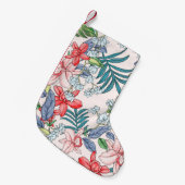 Farbenfrohe tropische Dschungel Nahtlose Printwerb Kleiner Weihnachtsstrumpf (Vorderansicht (hängend))