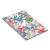 Farbenfrohe tropische Dschungel Nahtlose Printwerb Notizblock (Rechte Seite)