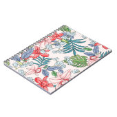 Farbenfrohe tropische Dschungel Nahtlose Printwerb Notizblock (Linke Seite)