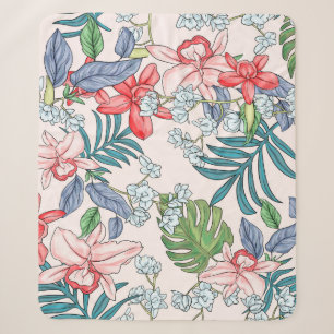 Farbenfrohe tropische Dschungel Nahtlose Printwerb Sherpadecke