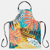 Farbenfrohe tropische Dschungelmuster Blätter. Schürze (Vorderseite)