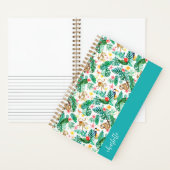 Farbenfrohe tropische Dschungeltiere Personalisier Notizblock (Innen)