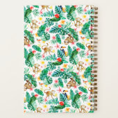 Farbenfrohe tropische Dschungeltiere Personalisier Notizblock (Rückseite)