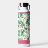 Farbenfrohe tropische Dschungeltiere Personalisier Trinkflasche (Vorne)