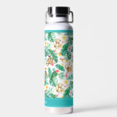 Farbenfrohe tropische Dschungeltiere Personalisier Trinkflasche (Rückseite)