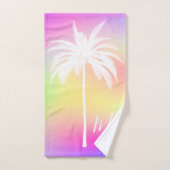 Farbenfrohe tropische Elegant Monogram Badhandtuch Set (Handtuch)