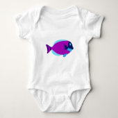 Farbenfrohe tropische Fische Baby Strampler (Vorderseite)