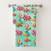 Farbenfrohe tropische Fische Badhandtuch Set (Insitu)