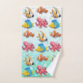 Farbenfrohe tropische Fische Badhandtuch Set (Handtuch)