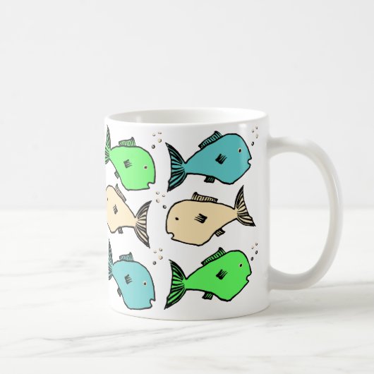 Farbenfrohe tropische Fische Kaffeetasse (Rechts)