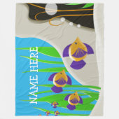 Farbenfrohe tropische Fische - Kids-Name Fleecedecke (Vorderseite)