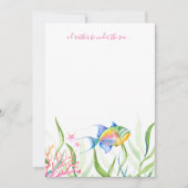 Farbenfrohe tropische Fische Mitteilungskarte (Vorderseite)