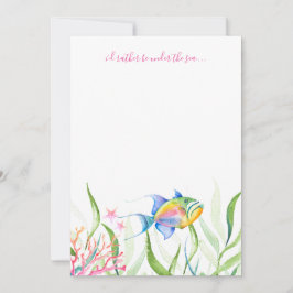 Farbenfrohe tropische Fische Mitteilungskarte