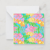 Farbenfrohe tropische Fische Muster Geschenkverpac Mitteilungskarte (Rückseite)