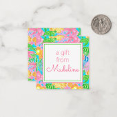 Farbenfrohe tropische Fische Muster Geschenkverpac Mitteilungskarte (Vorderseite/Rückseite Beispiel)