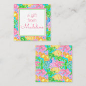 Farbenfrohe tropische Fische Muster Geschenkverpac Mitteilungskarte (Vorne/Hinten)