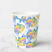 Farbenfrohe tropische Fische Muster Papier-Cups Pappbecher (Rechts)