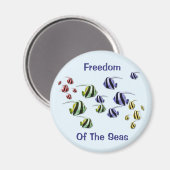 Farbenfrohe tropische Fische Schwimmen Free Magnet (Vorderseite/Rückseite)