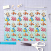 Farbenfrohe tropische Fische Seidenpapier (Handwerk)