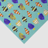 Farbenfrohe tropische Fische Seidenpapier (Ausschnitt)