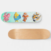 Farbenfrohe tropische Fische Skateboard (Horizontal)