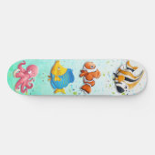 Farbenfrohe tropische Fische Skateboard (Horizontal)
