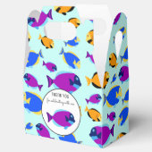 Farbenfrohe tropische Fischmuster im Blauen Meer Geschenkschachtel (Geöffnet)