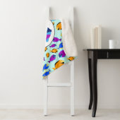 Farbenfrohe tropische Fischmuster im Blauen Meer Sherpadecke (Beispiel)