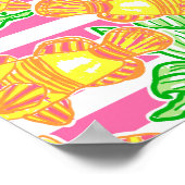 Farbenfrohe tropische Fischmuster Poster (Ecke)