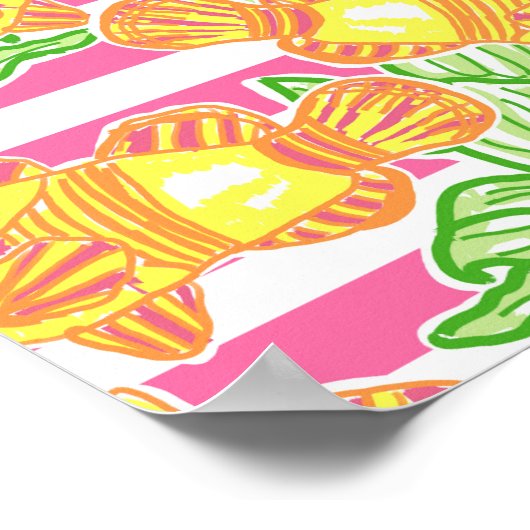 Farbenfrohe tropische Fischmuster Poster (Ecke)