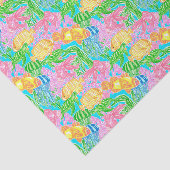 Farbenfrohe tropische Fischmuster Seidenpapier (Ausschnitt)