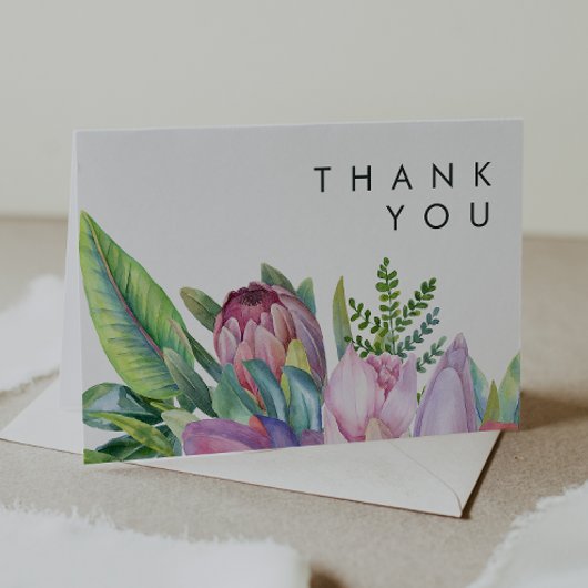 Farbenfrohe tropische Flora | Dankeschön Karte